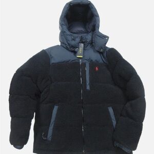 Ralph Lauren Navy and Black Sherpa Puffer Jacket
